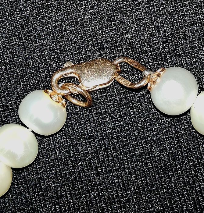 Бусы из натурального жемчуга с золотой застёжкой 585 бробы длинна 50см