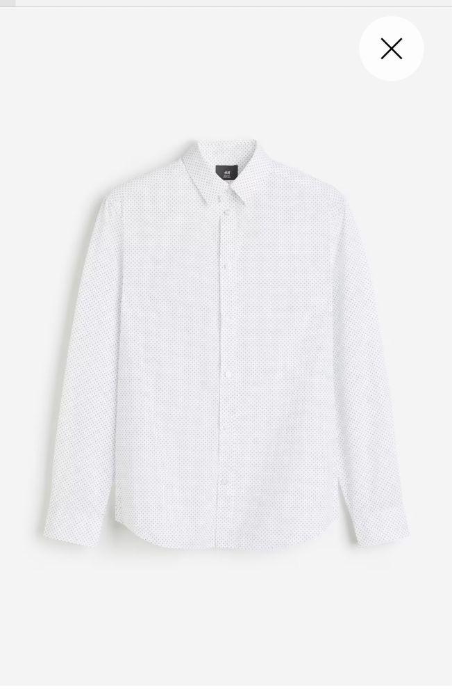 Рубашка H&M . Slim fit . рр М