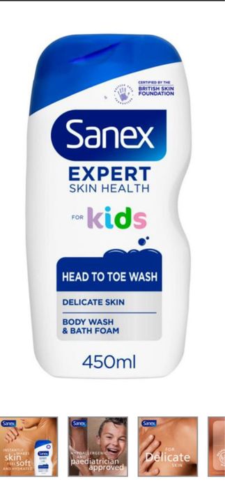 Gel de dus Sanex copii 450ml set 2 bucati