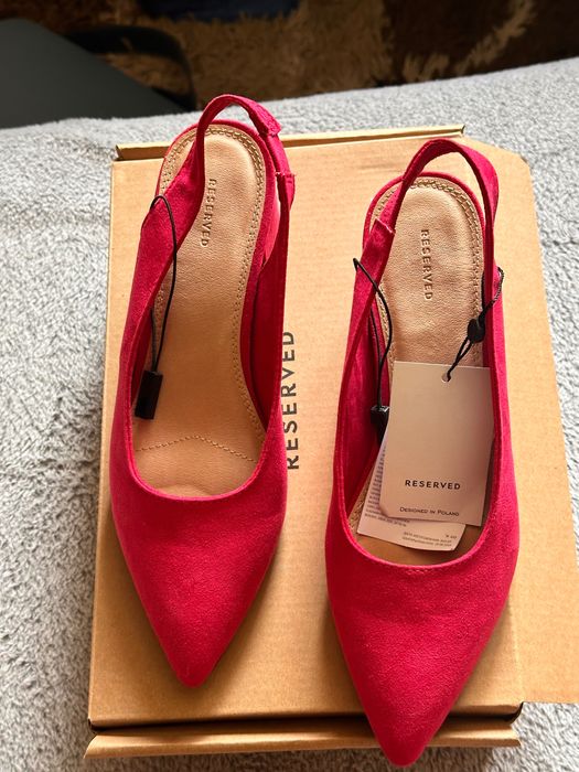 Pantofi roz sling back Reserved,37