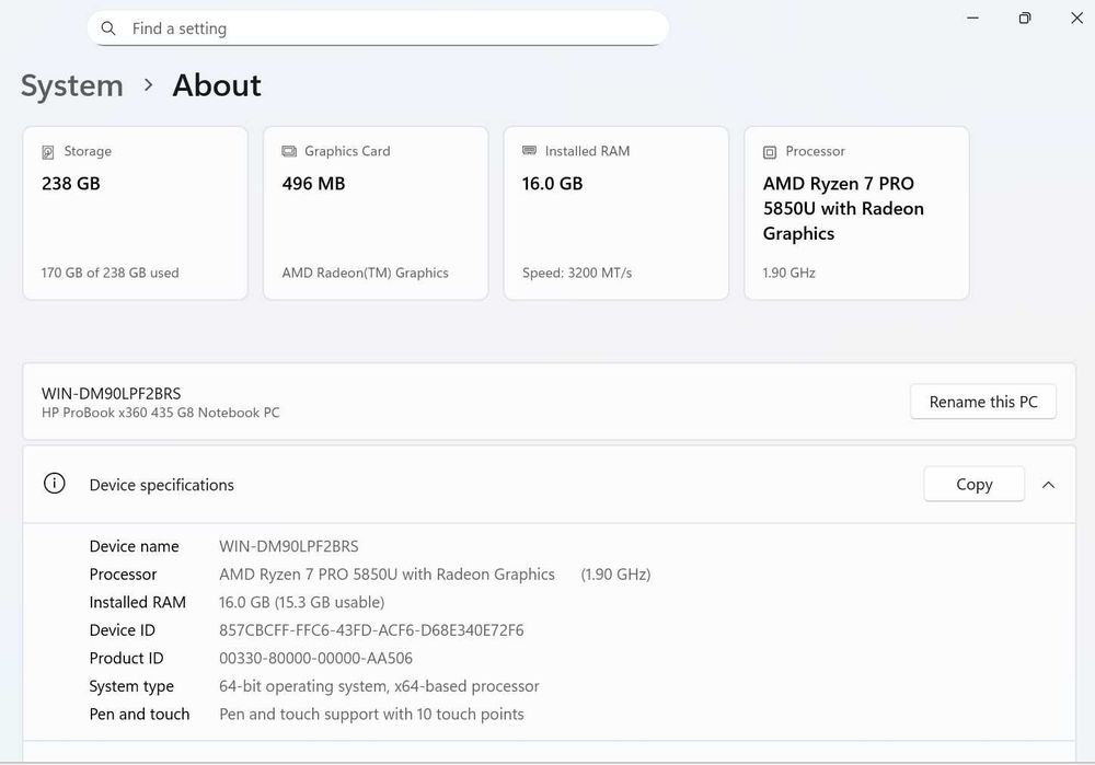 Notebook HP PROBOOK 360X G8