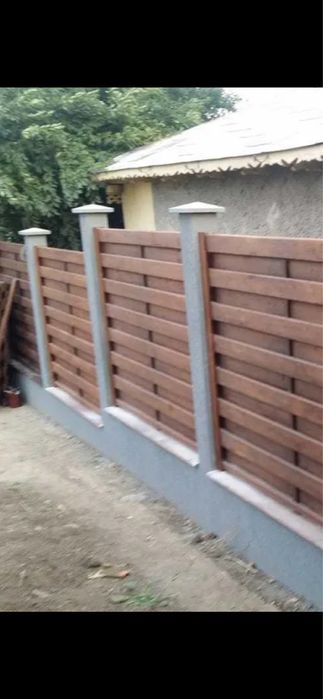 Gard lenn masiv vopsit si montat