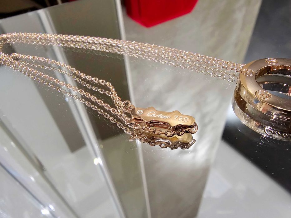 CARTIER Love Rose Gold Large Pendant Дамскo Колие