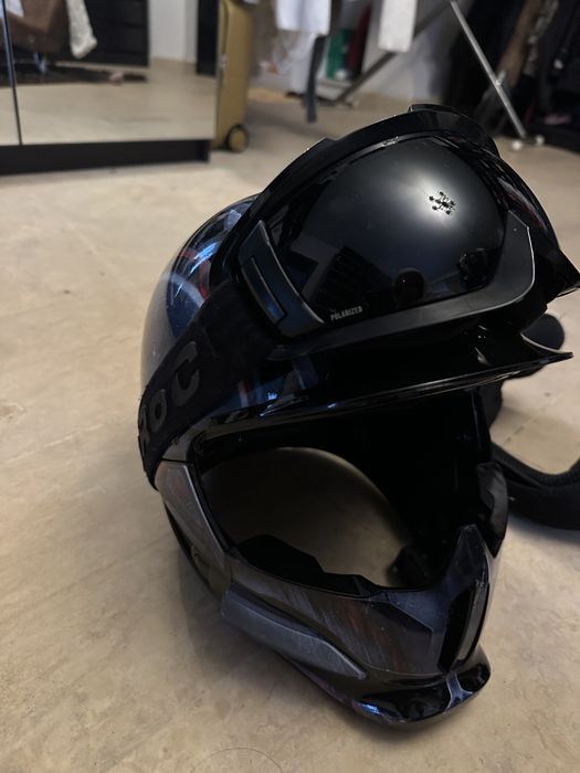 Vand casca ski Ruroc + dispozitiv apel si muzoca