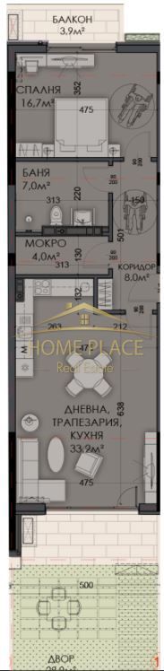 Двустаен апартамент, кв.Виница, 102кв.м.