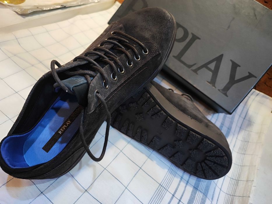 Оригинални нови мъжки обувки REPLAY велур/неопрен размер 44