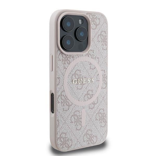 Guess 4g ring classic logo magsafe кейс за iphone 16 pro max – розов