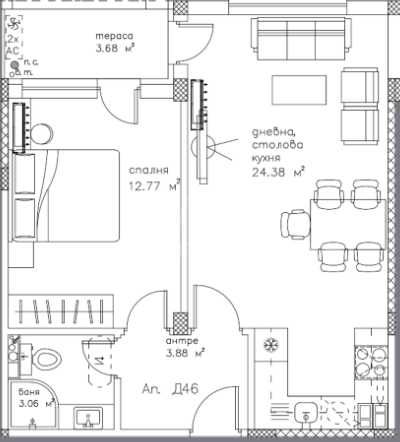 Продава се Двустаен апартамент в Пловдив, Остромила - 65 кв.м за 1462 €/кв.м - Снимка #5