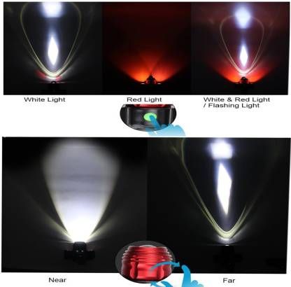 Водоустойчив LED фар за велосипед с три светлини и ръчен фокус