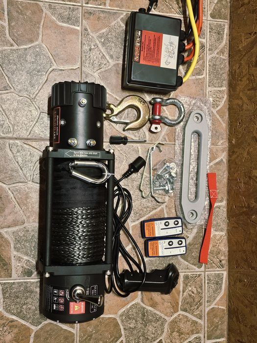 Troliu electric heavy-duty 6,1 tone – cablu sintetic & telecomandă
