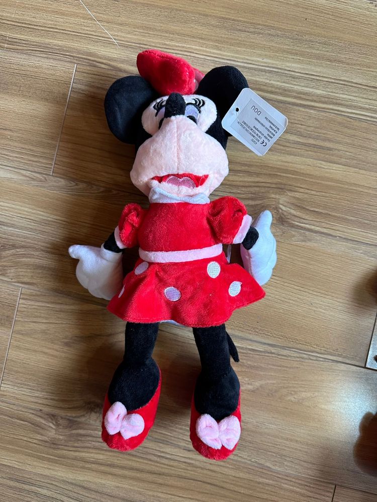 Jucarie plus Minnie Mouse roz sau rosu 40 cm