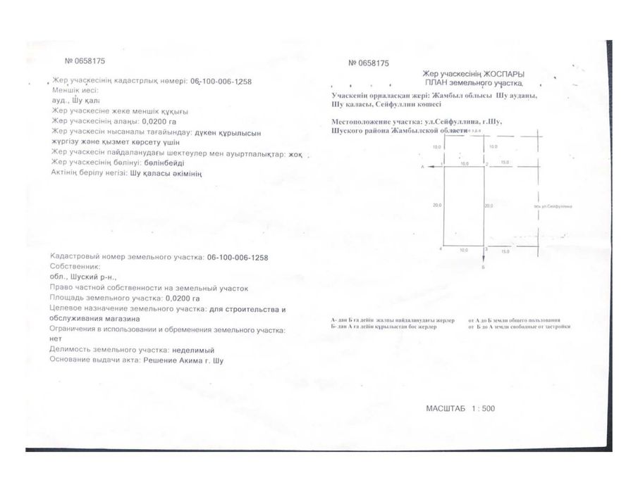 Участок под бизнес