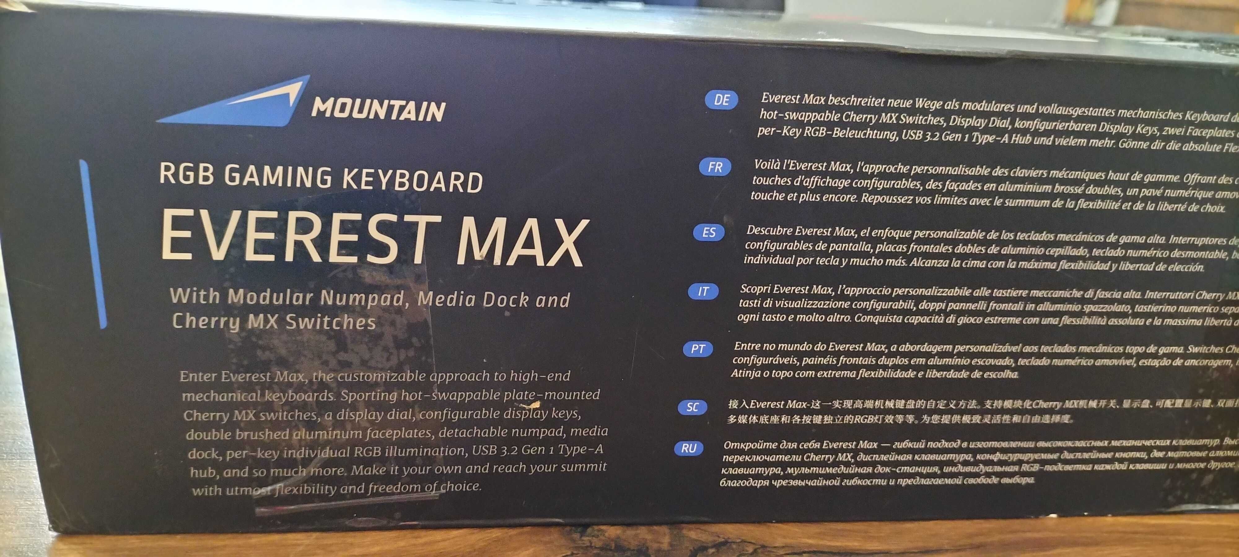 Tastatură Gaming  mecanica Mountain Everest Max Qwerty RGB