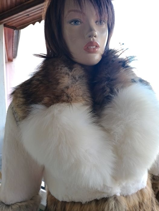 Намаление на палто с естествен косъм (става на  елек))