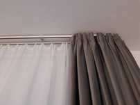 Șină metalică dublă pt tavan, pt perdea si draperie, în formă de U