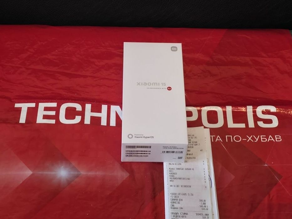 КАТО НОВ 256GB Xiaomi 15 5G Технополис Гаранция 2027 GREEN / Зелен