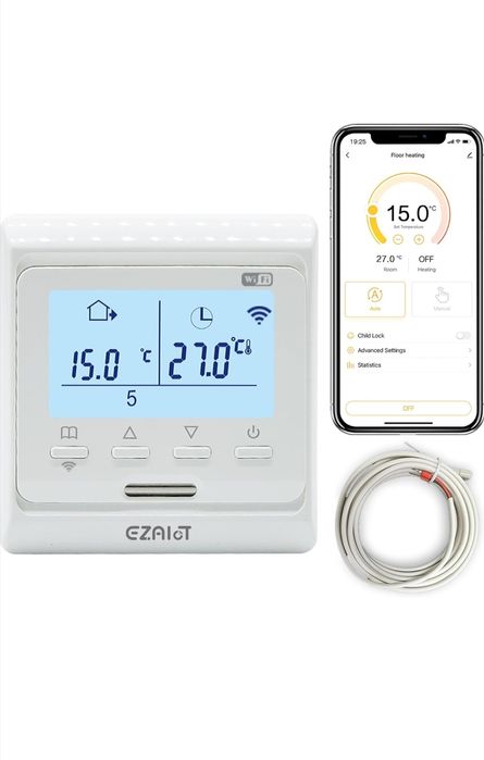 Termostat EZAIoT wifi,încălzire electrică în pardoseala