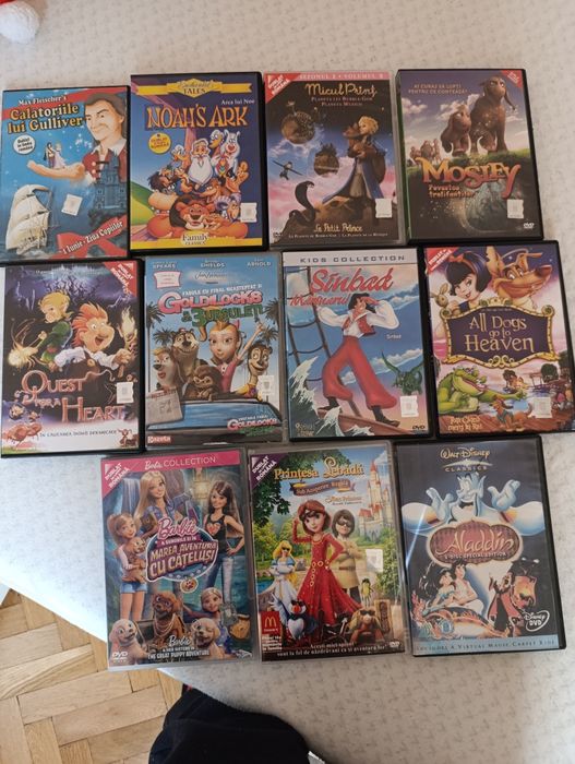 Dvd-uri desene animate Barbie si Printesa lebada si altele