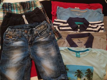 5 бр. Тениски и 3 бр. къси панталони размер 110-116 за 20лв.