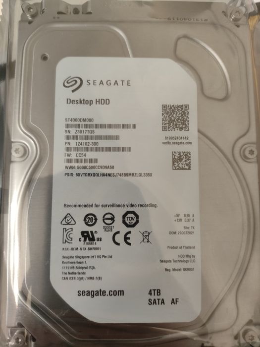 Жёсткий диск новые 4 tb