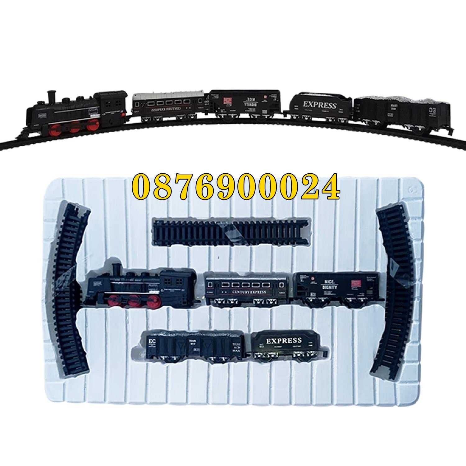 19 ЧАСТИ Електрически влак на релси + звук и светлина Rail King игра