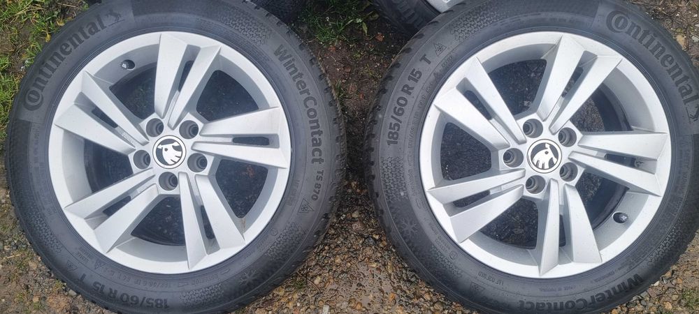 jante originale skoda fabia, skoda rapid, anvelope de iarna 185/60/15
