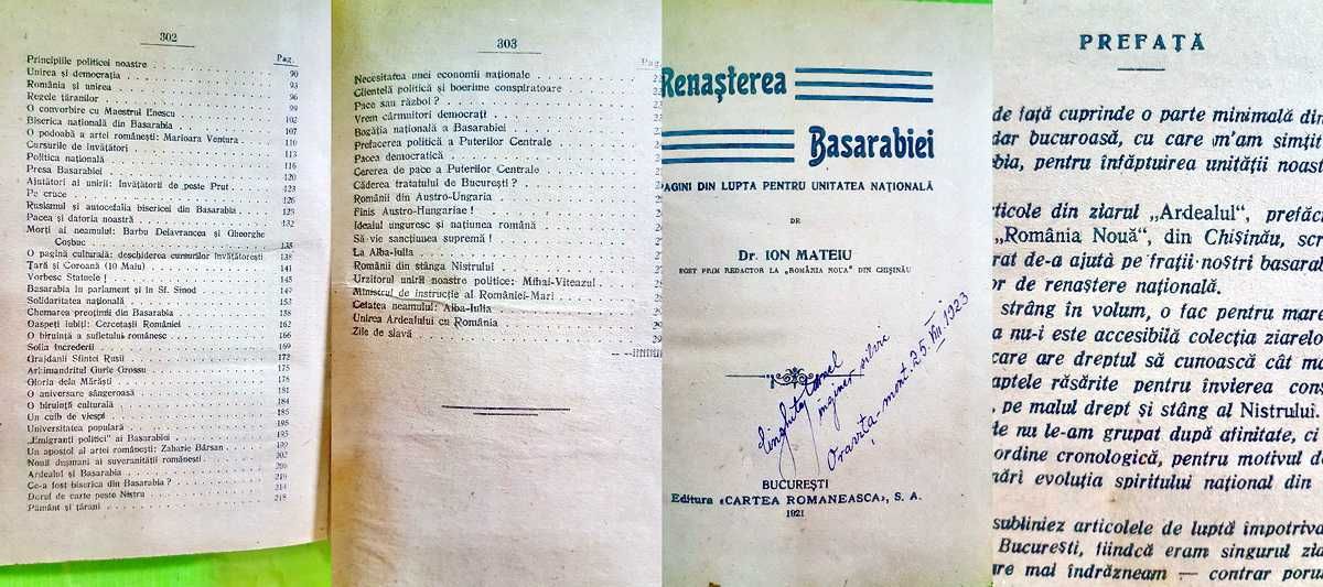 D146-Renasterea BASARABIEI 1921-Pagini lupta pt. unitate.