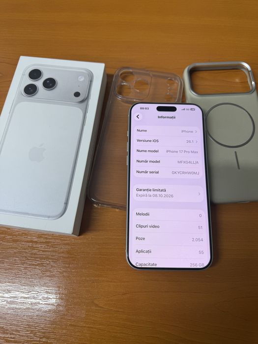 Schimb iphone  17 pro max esim (garantie ) 256 gb