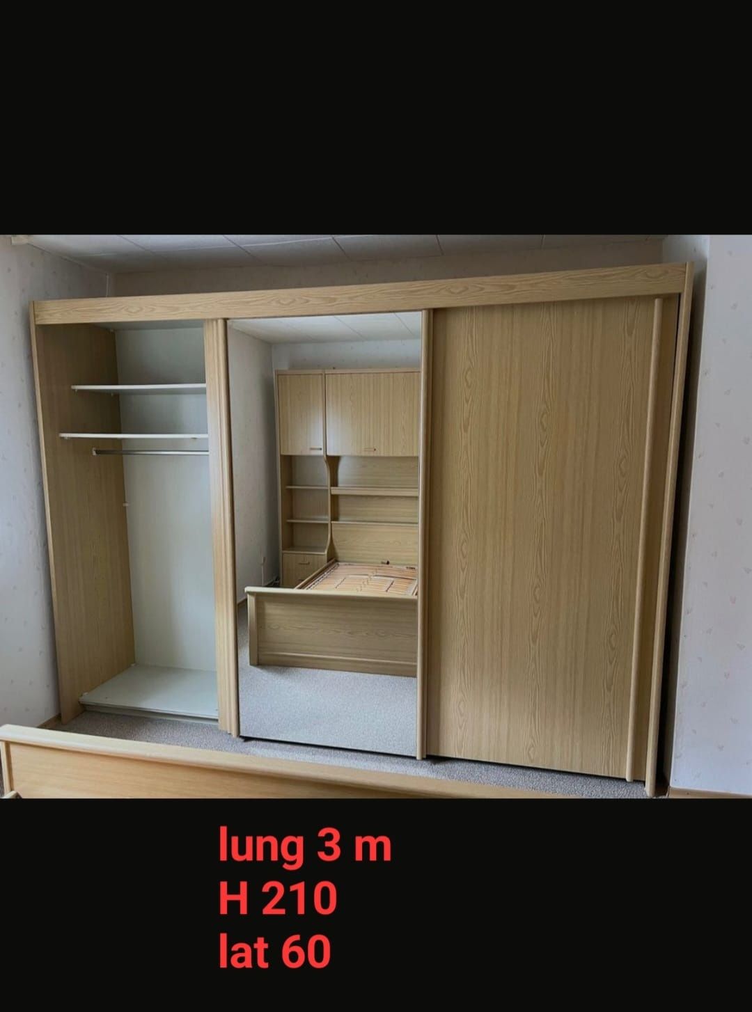 Dressing dormitor 3usi glisante si cu 2 usi