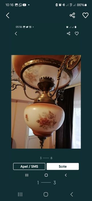 Lustra cu sticla majolica