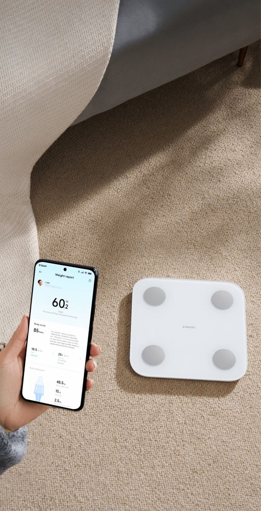 Xiaomi scale S400, умные наполные весы xiaomi S400