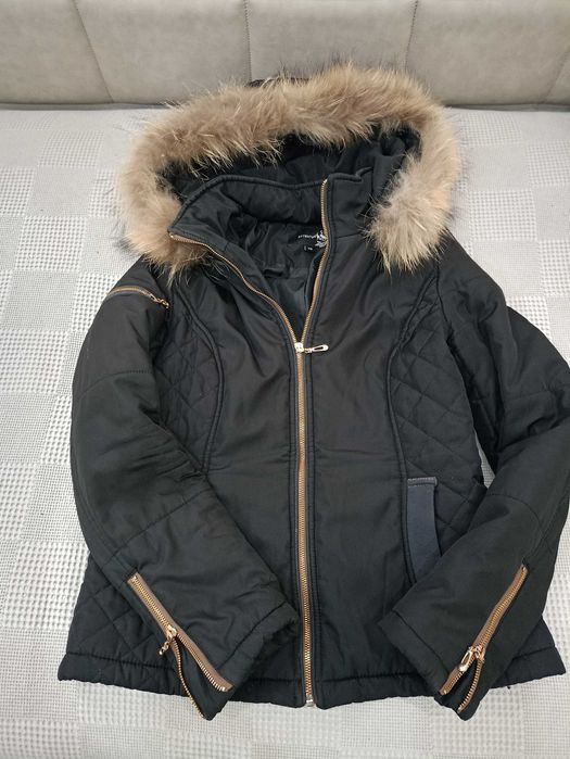 Зимно яке с естествен косъм