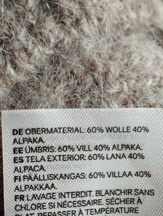 H&M алпака и вълна дамски сив пуловер