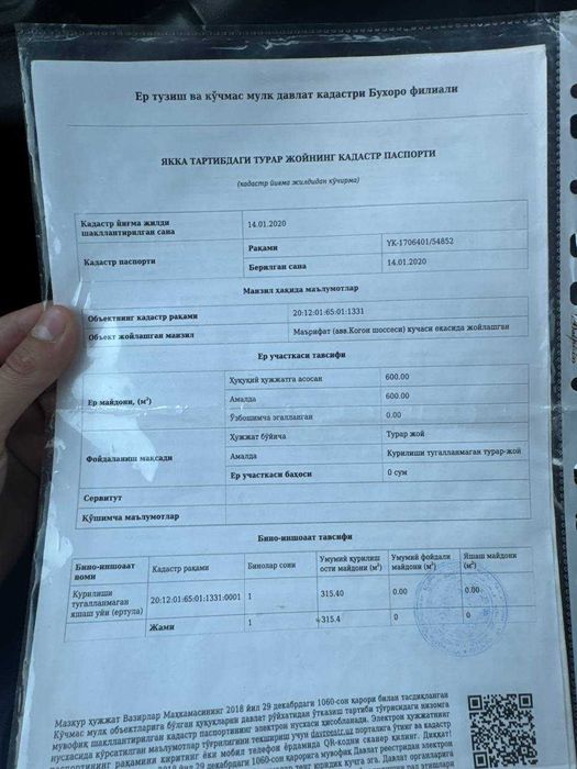 6 SOTIQLI QURILISHI tuganlanmagan hovli sotiladi