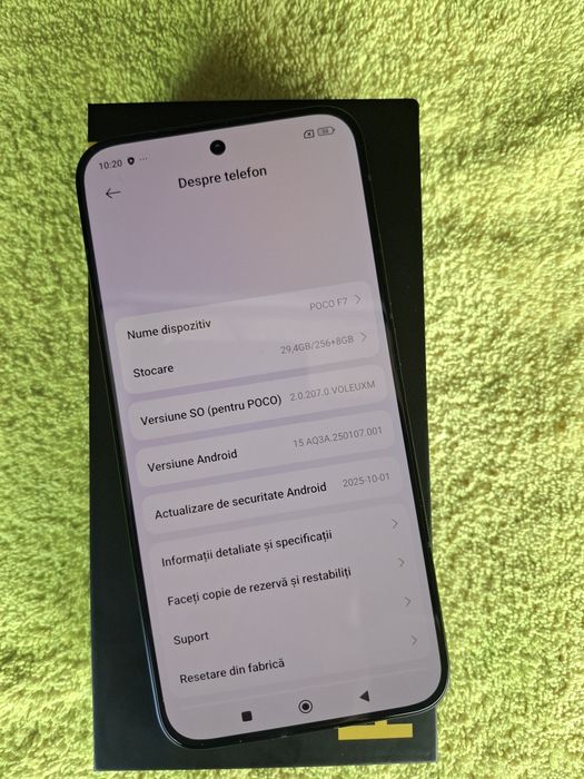 Vând/Schimb Poco F7 5g 256g ca Nou Dual Sim Fulbox Liber
