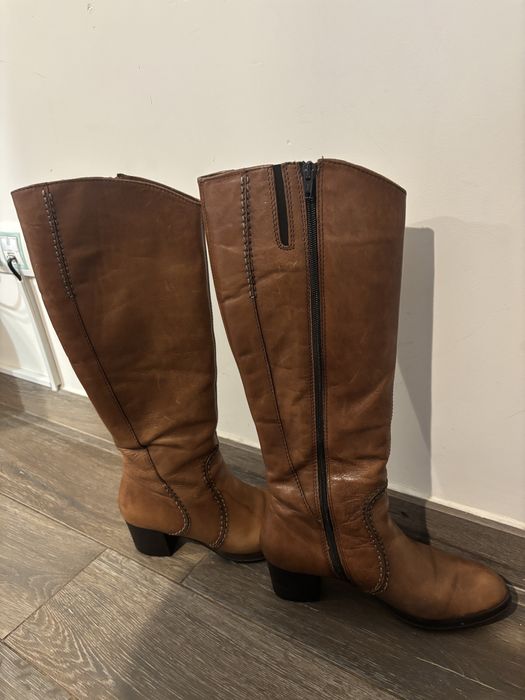 Ботуши на ток естествена кожа