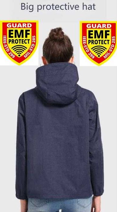 Екранирано Яке с Метални Нишки ЕМП Електромагнитен Щит EMP Излъчване