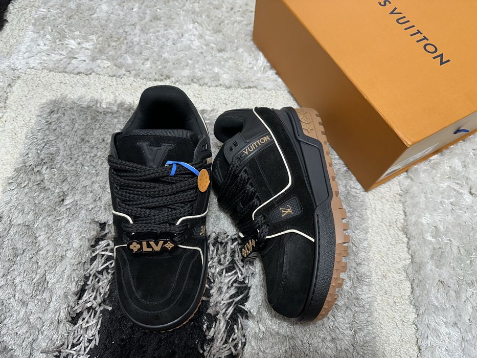 Louis Vuitton Trainer Maxi Black Brown Suede