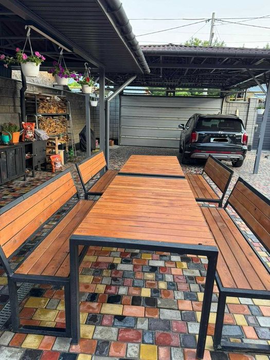 Столы и скамейки дворовые