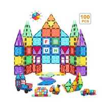 Set constructie magnetic 3D nou, 2+ ani, multicolor,100 piese