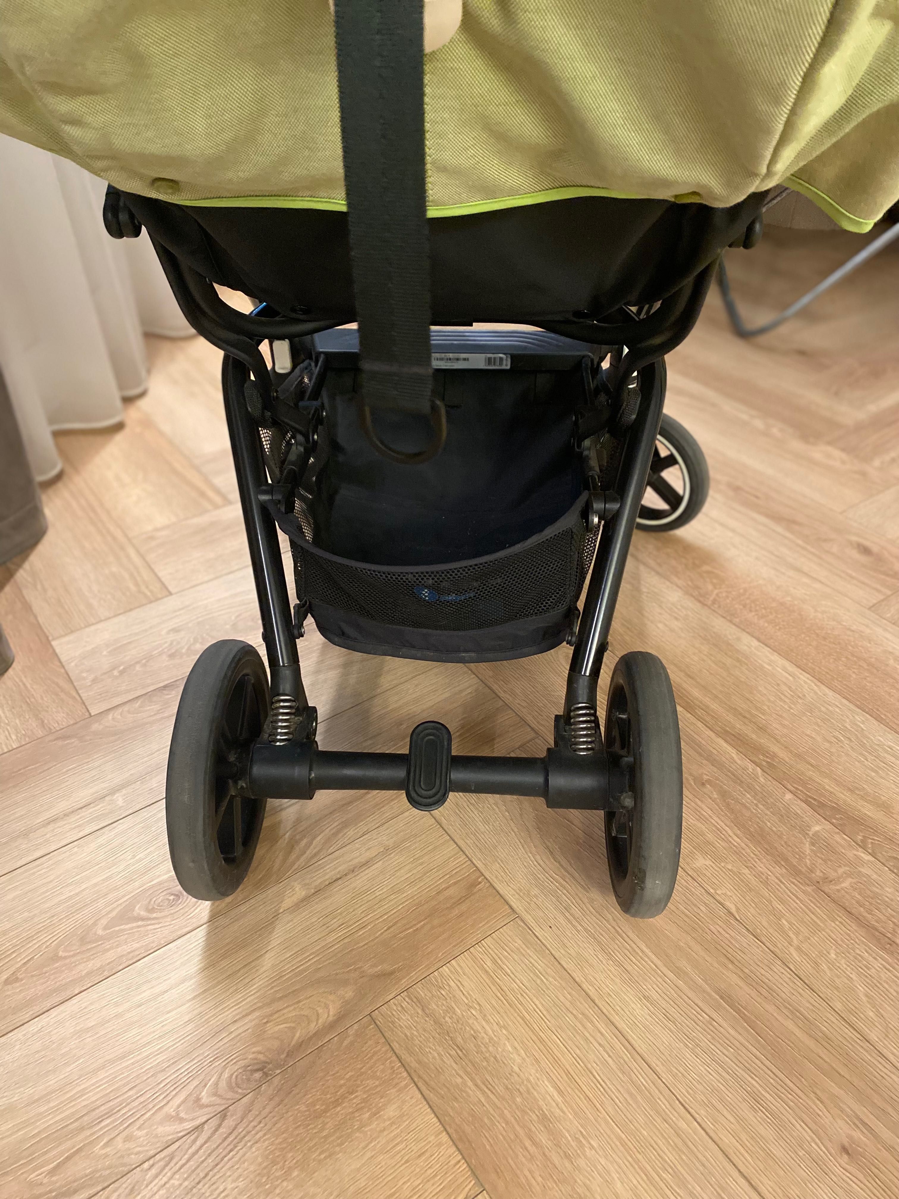 Cărucior Cybex  Eezy S+ 2 B, 5 puncte, 0 luni+, kaki-negru