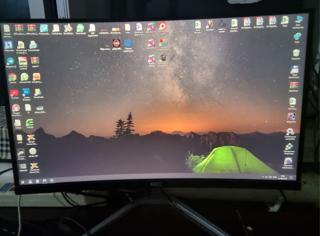 Monitor 24" dyum curved 60hz HKC
