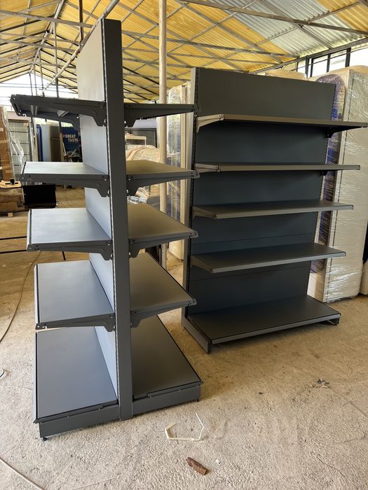 Rafturi metalice pentru supermarket gri antracit NOU