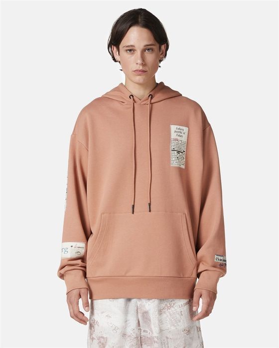 Мъжки суичър Iceberg Relaxed Fit Cotton Hoodie In Terracotta
