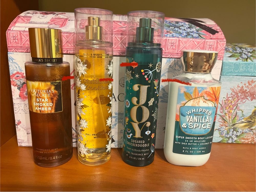 Bath and body works и victoria secret спрейове и лосион