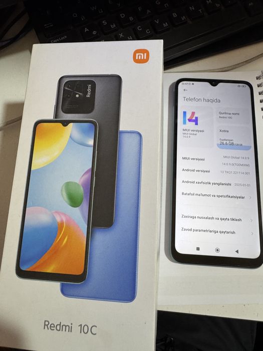 Redmi 10 C телефон кам ишлатилган.