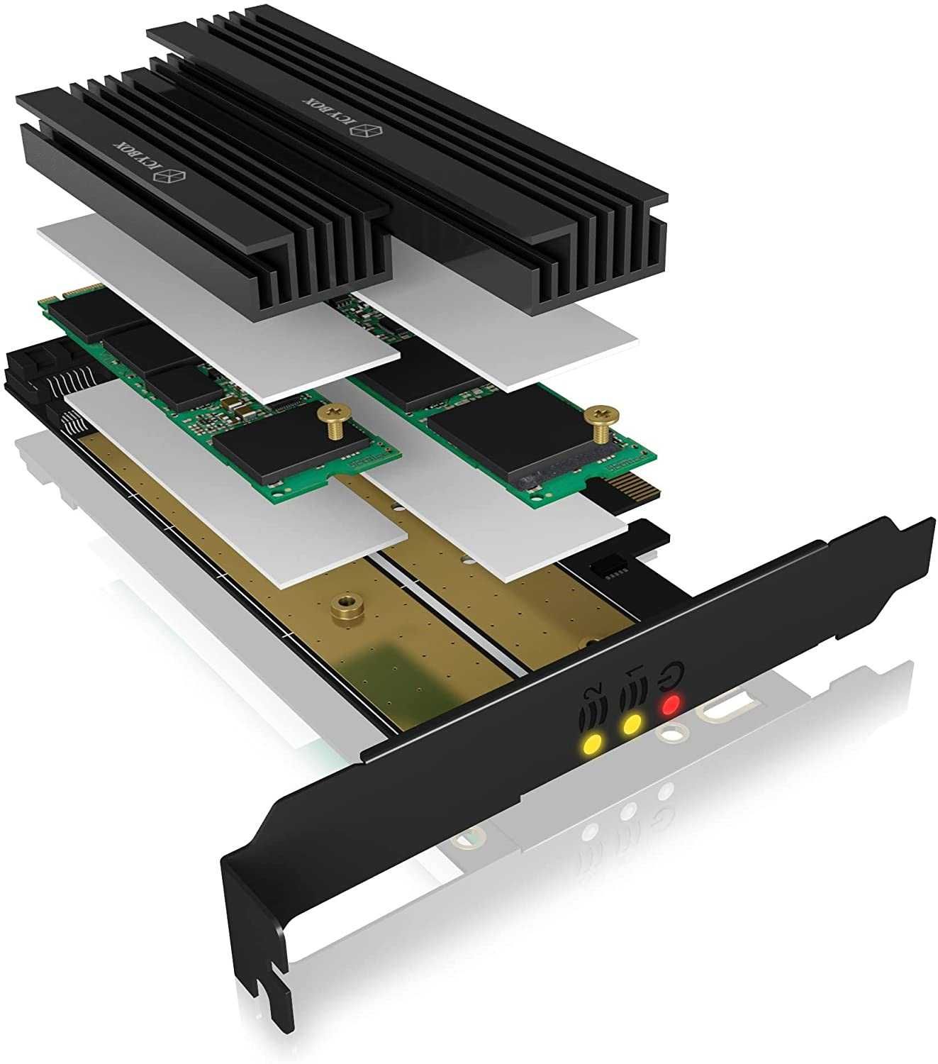 NOU Adaptor bivalent SSD Raidsonic ICYBOX pentru conectare SSD tip M.2