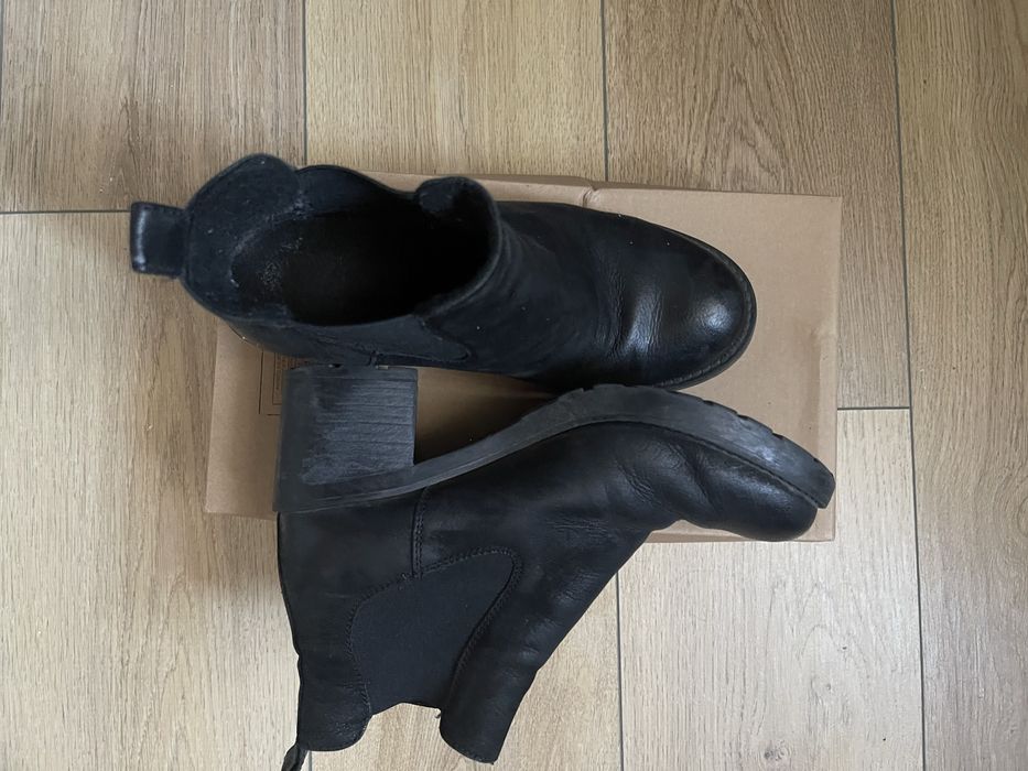 Botine negre piele