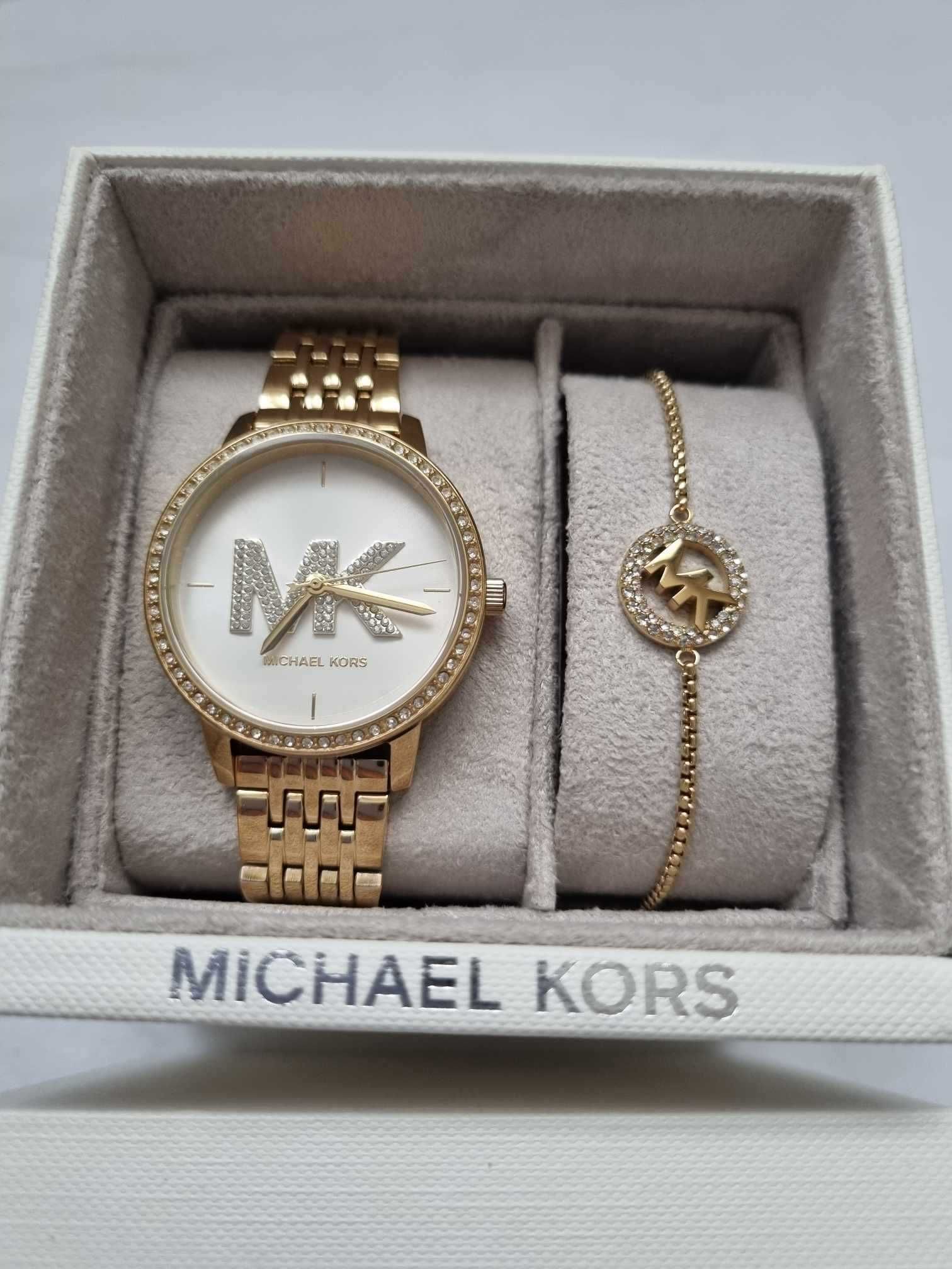 Оригинален MICHAEL KORS MK1051SET комплект часовник с гривна