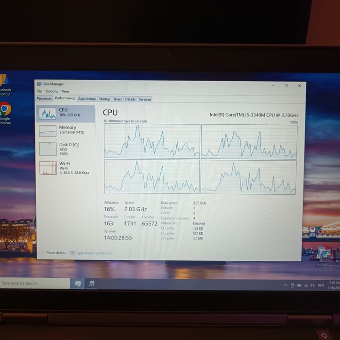 Laptop Dell Latitude E6430s , i5-3340M , 8 GB , 14 "